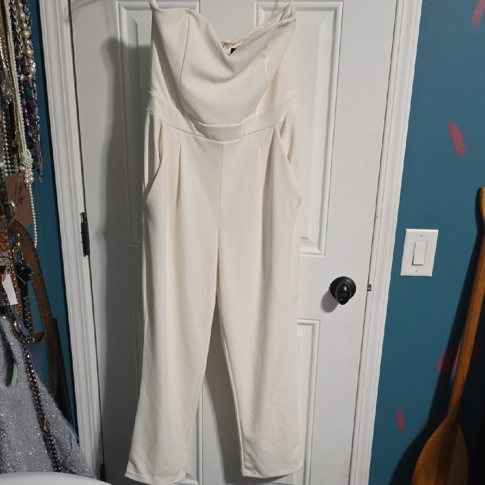 Express Cream Jumpsuit